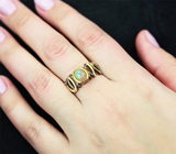 Серебряное кольцо с кристаллическим эфоипским опалом
