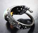 Серебряное кольцо с кристаллическим эфиопским опалом 1,39 карата