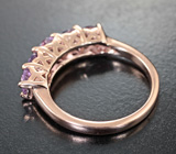 Изящное серебряное кольцо с аметистами