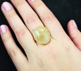 Золотое кольцо с «золотым» рутиловым кварцем 29,2 карата Золото