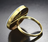 Золотое кольцо с агатовой камеей на долерите 9,85 карата Золото