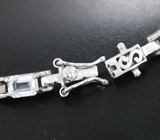 Оригинальный серебряный браслет с бесцветными топазами Серебро 925