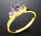 Золотое кольцо со шпинелями высокой чистоты 0,82 карата Золото