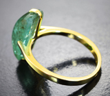 Золотое кольцо с уральским изумрудом высокой чистоты 4,3 карата Золото