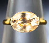 Золотое кольцо с персиковым морганитом 2,04 карата Золото