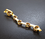 Золотой кулон с полихромными андалузитами различных огранок 2,61 карата