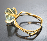 Золотое кольцо с аквамарином редкой формы 4,53 карата Золото