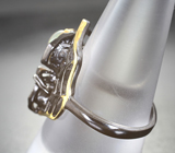Серебряное кольцо с кристаллическим эфиопским опалом и аметистом Серебро 925