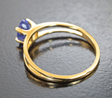 Золотое кольцо с ярким насыщенным танзанитом 0,57 карата Золото