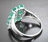 Яркое серебряное кольцо с хризопразом Серебро 925