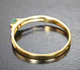 Золотое кольцо с уральским александритом редкого оттенка морской волны 0,21 карата Золото