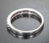 Изящное cеребряное кольцо с родолитами Серебро 925