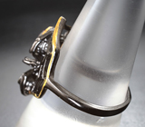 Серебряное кольцо с кристаллическим эфиопским опалом и аметистом Серебро 925