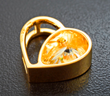 Золотой кулон с муассанитом топовой огранки 1,88 карата Золото