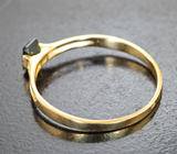 Золотое кольцо с голубовато-зеленым турмалином 0,4 карата Золото