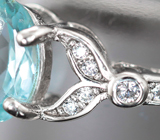 Изящное серебряное кольцо с аквамарином Серебро 925