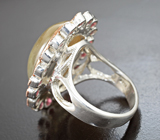 Серебряное кольцо с корундом 29,31 карата и альмандинами гранатами Серебро 925