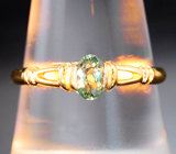 Золотое кольцо с красивейшим уральским александритом высокой чистоты 0,36 карата Золото