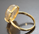 Золотое кольцо с кварцем со сверкающим «золотым» рутилом 8,15 карата Золото