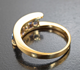 Золотое кольцо с чистейшими шпинелями редкого цвета 1,5 карата Золото