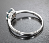 Изящное серебряное кольцо с ограненным черным опалом Серебро 925