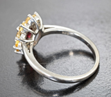 Прелестное серебряное кольцо с альмандином гранатом и цитринами