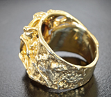 Серебряное кольцо с ограненным черным опалом 2,34 карата