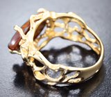 Золотое кольцо с эксклюзивным австралийским дублет опалом 3 карата и бриллиантами Золото