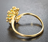 Золотое кольцо с ярким параиба турмалином 2,41 карата и бриллиантами