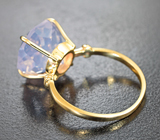 Золотое кольцо с лавандовым аметистом авторской огранки 6,92 карата Золото