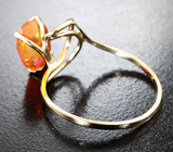 Золотое кольцо с ярким ограненным мексиканским опалом 1,62 карата