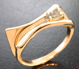 Золотое кольцо с насыщенным уральским александритом оттенка морской волны 0,31 карата