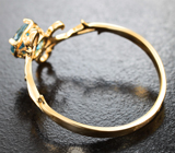 Золотое кольцо с пронзительно-голубым цирконом 1,24 карата