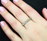 Элегантное серебряное кольцо с ограненными эфиопскими опалами