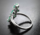 Серебряное кольцо с изумрудами