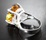 Серебряное кольцо с цитрином 9,6 карата