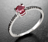 Элегантное cеребряное кольцо с рубином