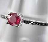 Элегантное cеребряное кольцо с рубином