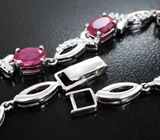 Элегантный серебряный браслет с рубинами