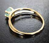 Золотое кольцо с ярко-неоновым параиба турмалином 0,5 карата