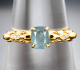 Золотое кольцо с редким насыщенным уральским александритом 0,55 карата и бриллиантами