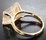 Золотое кольцо с редким крупным рутиловым топазом 12,15 карата