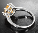 Замечательное серебряное кольцо с цитрином