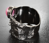 Серебряное кольцо с корундом