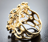 Эксклюзив! Невероятной красоты золотое кольцо с роскошными уральскими александритами 2,37 карата и бриллиантами