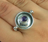 Оригинальное кольцо c аметистом Серебро 925