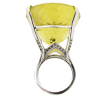 Потрясающее КРУПНОЕ кольцо с роскошным цитрином 117 карат Серебро 925
