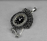 Кулон-часы "Ежевика" с ониксом Серебро 925