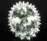 Кольцо с роскошным зеленым аметистом Серебро 925