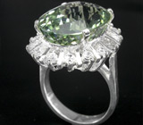 Кольцо с роскошным зеленым аметистом Серебро 925